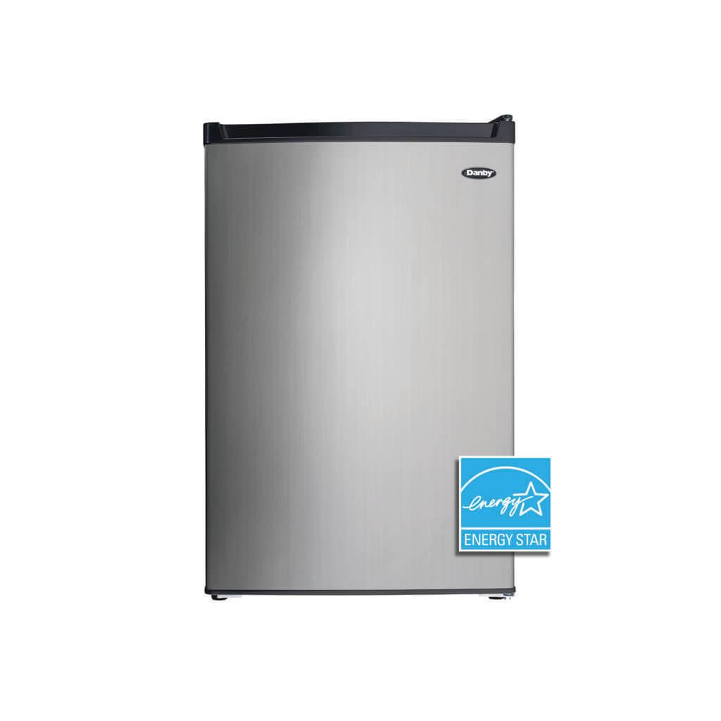 Danby 4.5 cu. ft. Compact Fridge with True Freezer in Stainless Steel Look