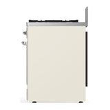 ILVE UM30NR3AWC Majestic III 30 inch Dual Fuel Range with 5 Black Brass Burners, Dual Function Burner up to 25,000 BTU (Natural Gas, Triple Glass Door, Antique White, Chrome)