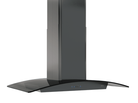 Ravenna, Island, 90cm, Blk SS, 600 CFM