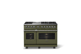 48"W. Dual Fuel Range (Burner: 6g, Finish: Martini, Trim: Polished Chrome, Fuel: Natural Gas)