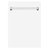 ZLINE 18" Tallac Series 3rd Rack Top Control Dishwasher with Traditional Handle, 51dBa [Color: White Matte]