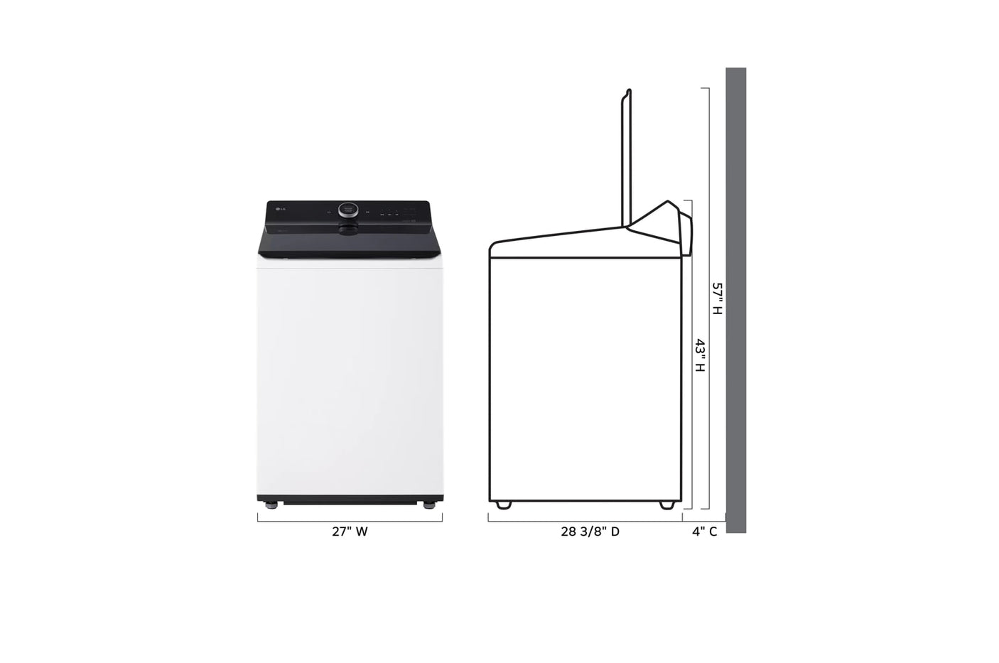 5.5 cu.ft. Mega Capacity Top Load Washer with TurboWash™ Washer with Steam, ezDipense, Wi-Fi Connectivity, White