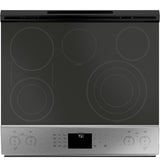 CAF(EBACK)™ 30" Smart Slide-In, Front-Control, Radiant and Convection Double-Oven Range in Platinum Glass