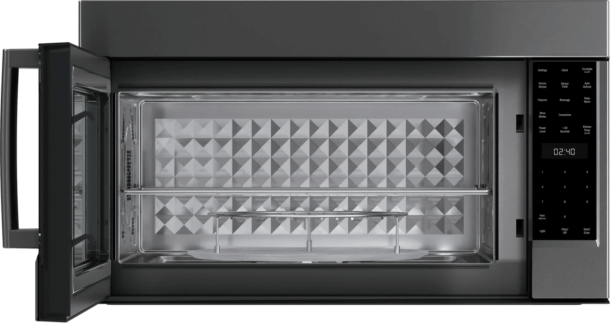 800 Series Over-The-Range Microwave 30" Left SideOpening Door, Black Stainless Steel