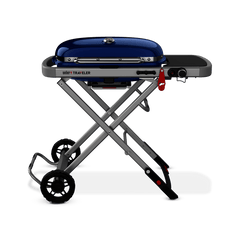 WEBER 9020001 Weber Traveler Portable Gas Grill Deep Ocean Blue Park Ave Appliance