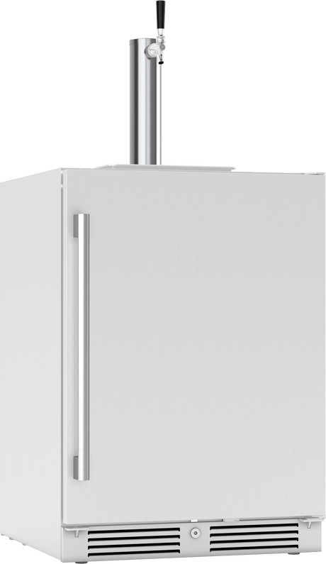 Presrv Outdoor Kegerator & Beverage Cooler, 24in Under Cabinet, SS+Glass, Reverse Door, 1 Zone