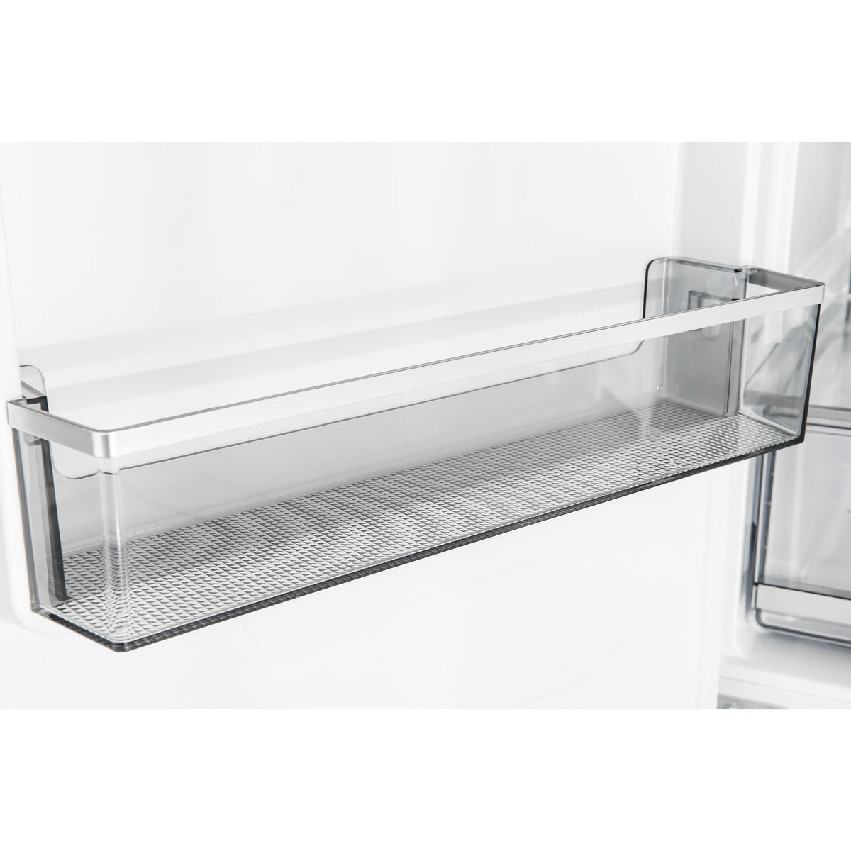 Custodia 24" Bottom Freezer, 10.3 cf., Left Swing, Ice Maker, Total No frost, White, Antique Brass handles