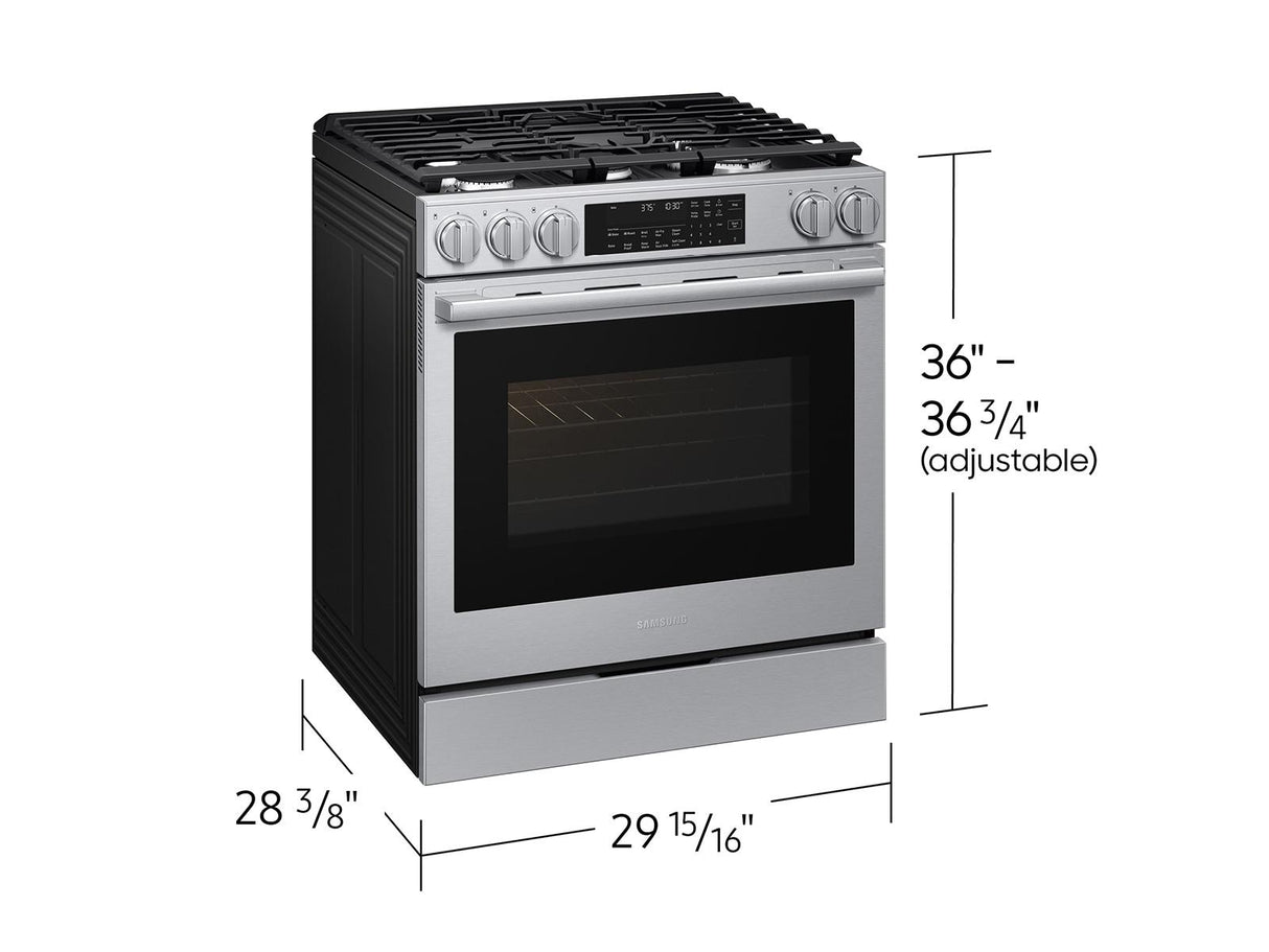 Bespoke Smart Slide-in Dual Fuel Range Pro Style Elite Design  Illuminated Knobs  Air Fry Max