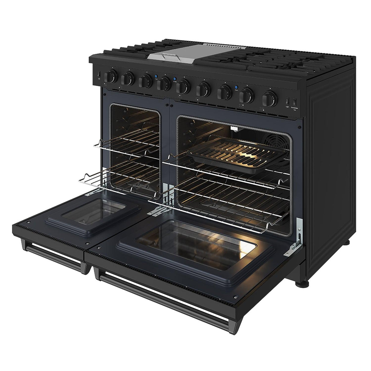 48 Inch Professional Liquid Propane Range In Black