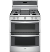 GE Profile™ Series 30" Free-Standing Gas Double Oven Convection Range