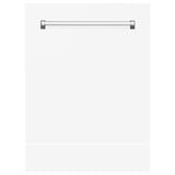 ZLINE 24" Tallac Series 3rd Rack Dishwasher with Traditional Handle, 51dBa (DWV-24) [Color: White Matte]