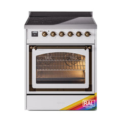 ILVE UNI304NMPRAB Nostalgie II Noblesse 30 inch Induction Range (Triple Glass Door, RAL, Burnished)