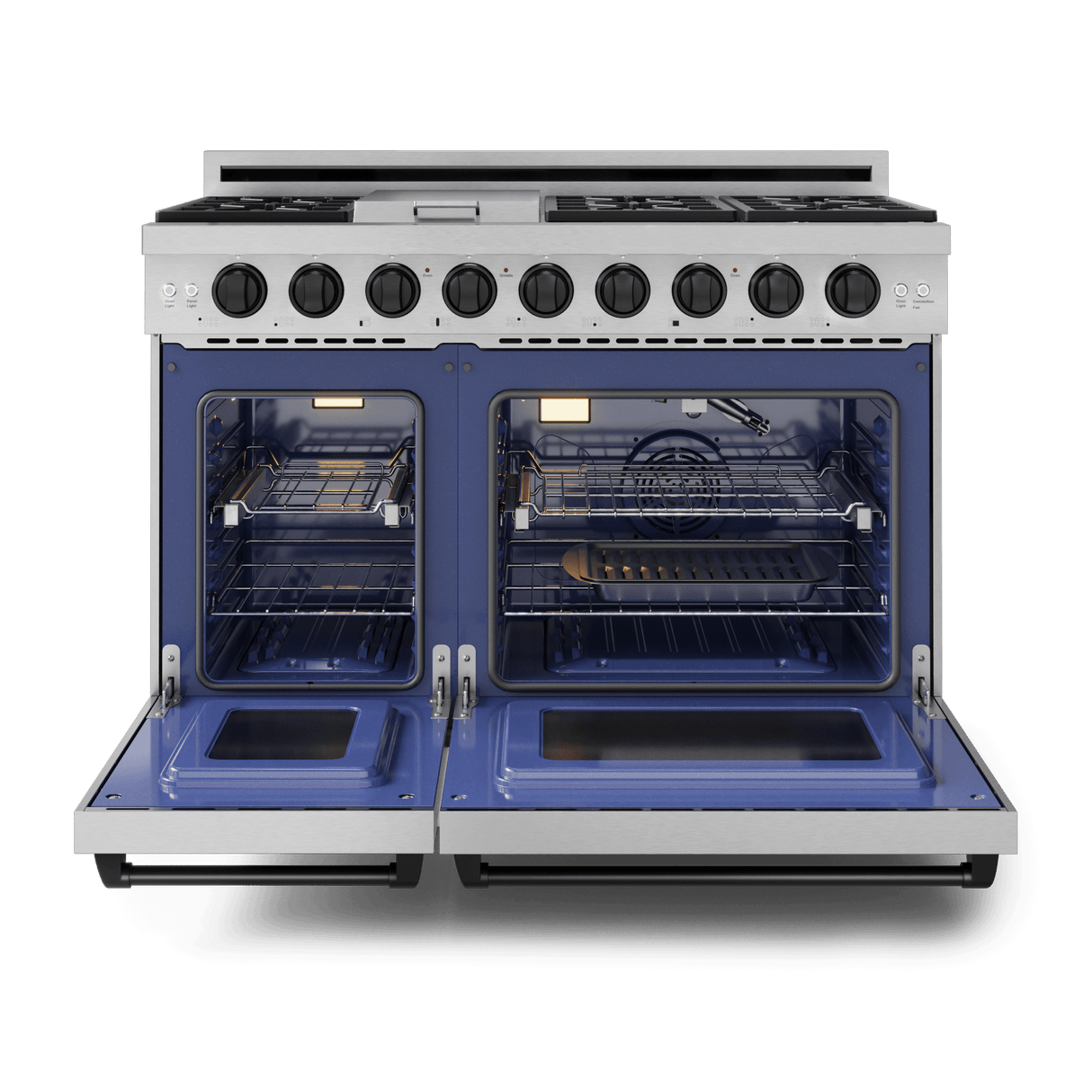 48 Inch Professional Lp Range With Pro-style Knobs In Stainless Steel/black  Gordon Ramsay Series