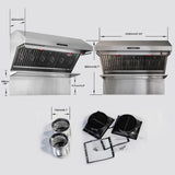 Forno Savona 48-Inch Wall Mount Range Hood, Baffle Filters, Backsplash Included