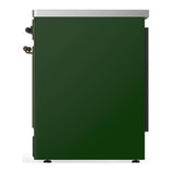 ILVE UMIB30NR3EGB Majestic III 30 inch Induction Range with 4 Elements, 4 cu. ft. Oven Capacity (Triple Glass Door, Emerald Green, Burnished)