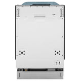 ZLINE 18 in. Compact Top Control Dishwasher with Stainless Steel Tub and Modern Style Handle, 52 dBa (DW-18) [Color: Black Stainless]