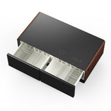 Forno Evoluto Tavolo 51-Inch Smart Coffee Table with Wood-Accent Sides - Dual Cooling Zones, Wireless Charging Pad & Built-In Bluetooth Speakers