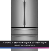GE Profile™ ENERGY STAR® 23.2 Cu. Ft. Smart Counter-Depth Fingerprint Resistant 4-Door French-Door Refrigerator
