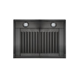 ZLINE 24" Convertible Wall Mount Range Hood in Black Stainless Steel with Set of 2 Charcoal Filters, LED lighting and Dishwasher-Safe Baffle Filters (BSKBN-CF-24)