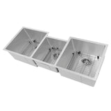 ZLINE 45 in. Breckenridge Undermount Triple Bowl Stainless Steel Kitchen Sink with Bottom Grid and Accessories (SLT-45)
