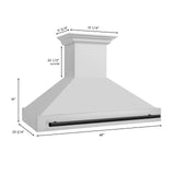 ZLINE 48 in. Autograph Edition Stainless Steel Range Hood with Stainless Steel Shell and Accented Handle (8654STZ-48) [Color: Matte Black]