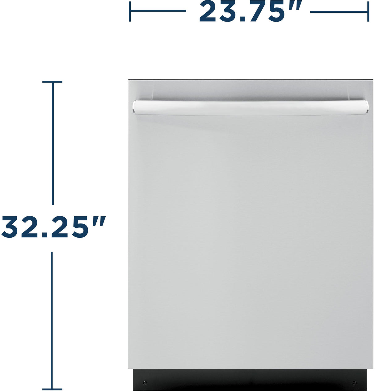GE® ENERGY STAR® ADA Compliant Stainless Steel Interior Dishwasher with Sanitize Cycle