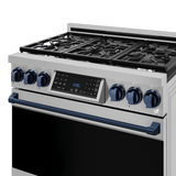 36 Inch Professional Lp Range With Tilt Panel Touch Control In Stainless Steel/navy Blue Gordon Ramsay Series