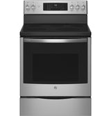 GE Profile™ ENERGY STAR® 30" Smart Free-Standing Electric Convection Fingerprint Resistant Range with No Preheat Air Fry