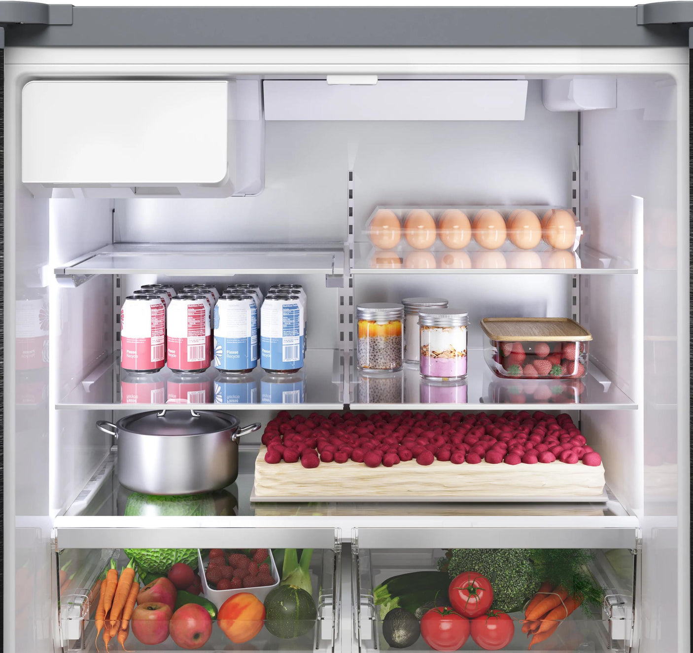 500 Series French Door Bottom Mount Refrigerator 36" Stainless steel (with anti-fingerprint), Total No Frost