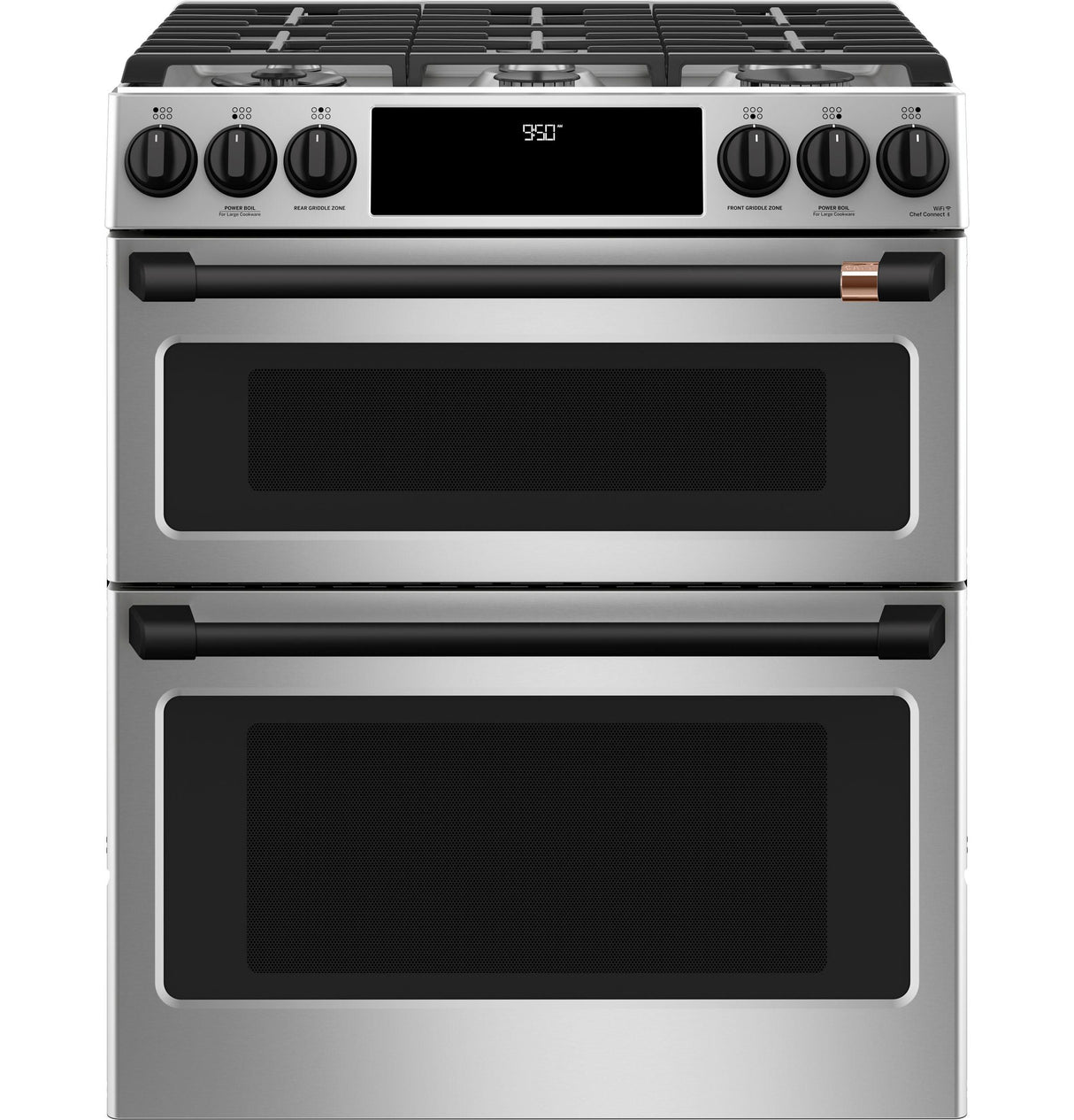 Café 30" Smart Slide-In, Front-Control, Dual-Fuel, Double-Oven Range with Convection