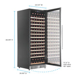 Avanti Refresh Wine Cooler, 149 Bottle Capacity, Stainless Steel Finish with Wood Shelves, Digital Touch Controls, Glass Door (WCF149SE3S)