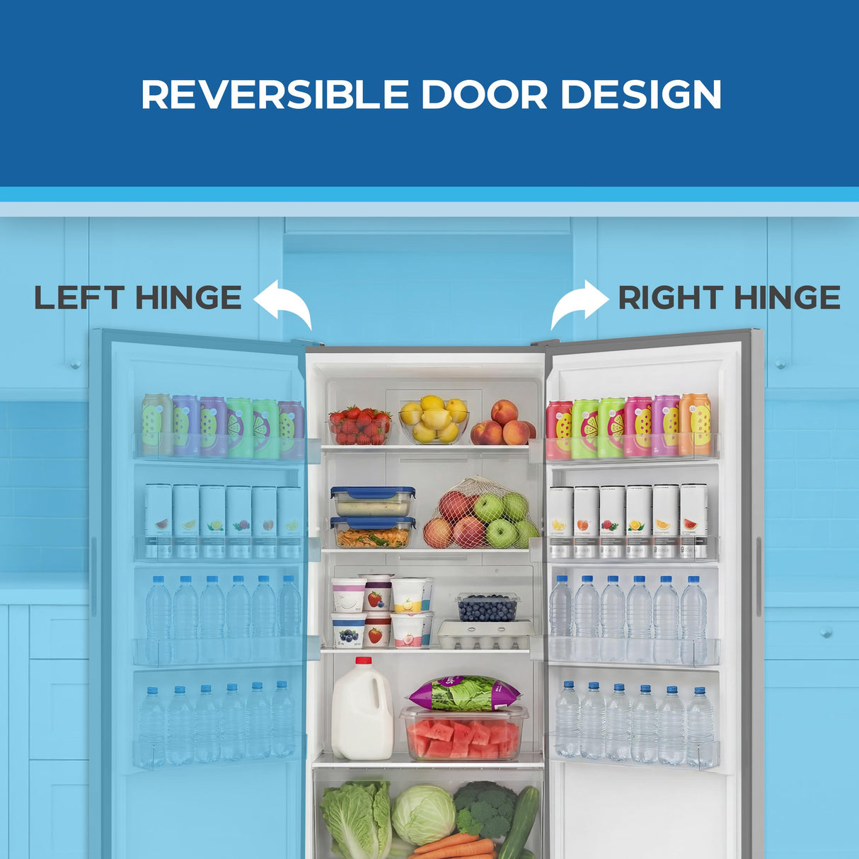 Avanti MaxxSpace Insulation™ Technology Garage-Ready Frost-Free Convertible Upright Freezer, 17 cu. ft., ENERGY STAR, Stainless Steel Look (AV170VFLJM0SS)
