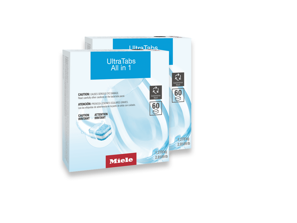 UltraTabs All in 1 set, 120 tabs - for best cleaning results in Miele dishwashers.