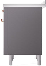 Nostalgie II 36 Inch Electric Freestanding Range in Matte Graphite with Copper Trim