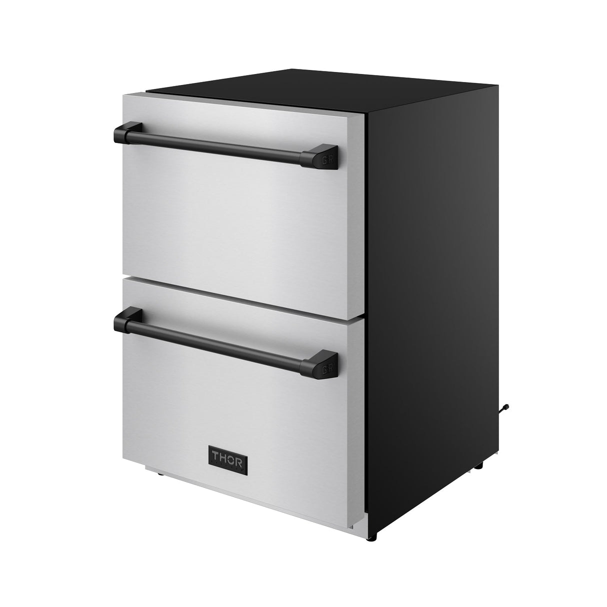 24 Inch Undercounter Built-in or Freestanding Drawer Refrigerator - Stainless Steel/black  Gordon Ramsay Series