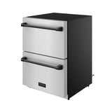 24 Inch Undercounter Built-in or Freestanding Drawer Refrigerator - Stainless Steel/black  Gordon Ramsay Series