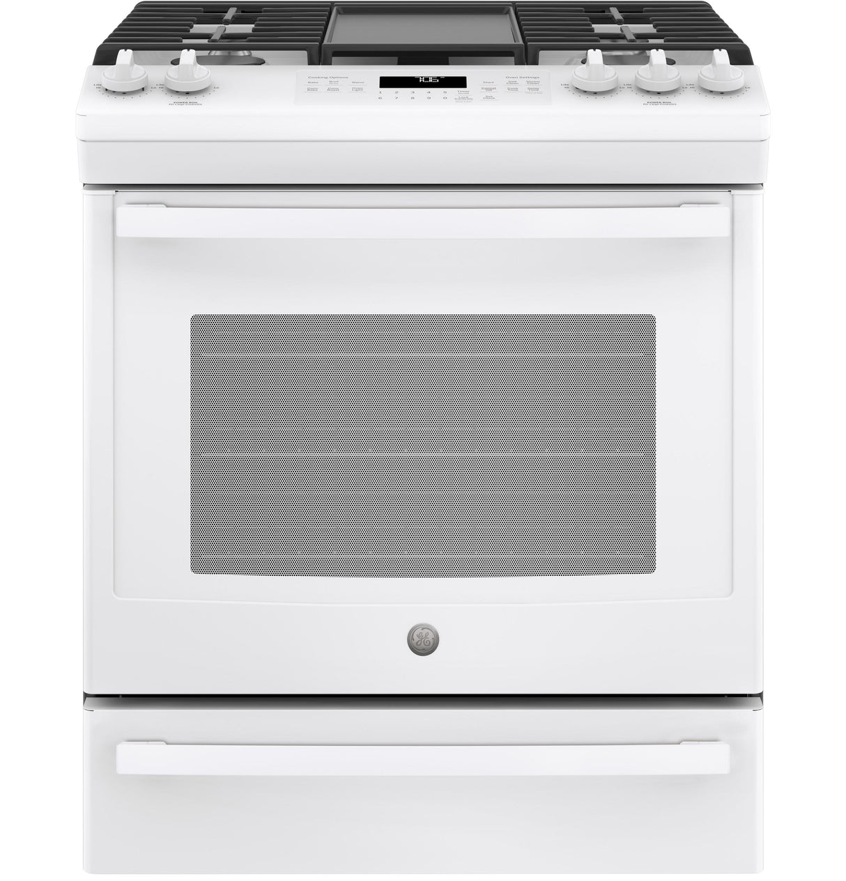GE® 30" Slide-In Front-Control Convection Gas Range