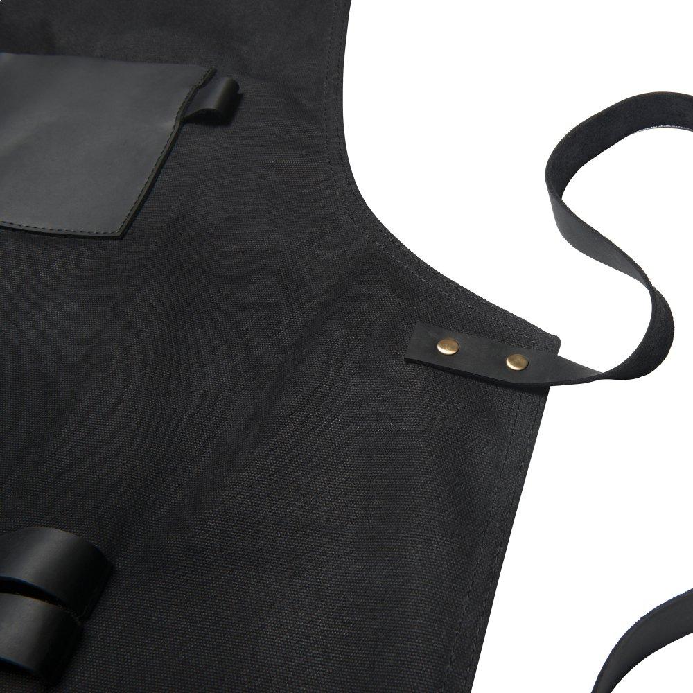 Grilling Apron - Black Canvas & Leather L
