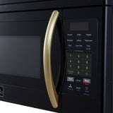 Forno Scalo 30-Inch Over the Range Microwave, Black - 1.6 cu.ft, 300 CFM Vent, Touch Control, LED Light
