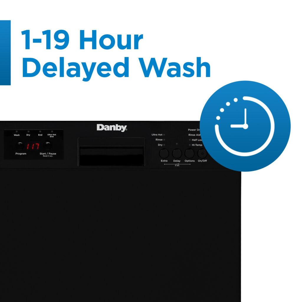 Danby 18" Wide Built-in Dishwasher in Black
