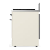 ILVE UM30QNR3AWC Majestic III 30 inch Dual Fuel Range with 5 Black Brass Burners, Dual Function Burner up to 25,000 BTU (Natural Gas, Solid Door, Antique White, Chrome)