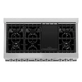 ZLINE 48" 6.0 cu. ft. Range with Gas Stove and Gas Oven in Stainless Steel (RG48) [Color: Red Matte]