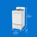 Danby 20" Wide Gas Range in White
