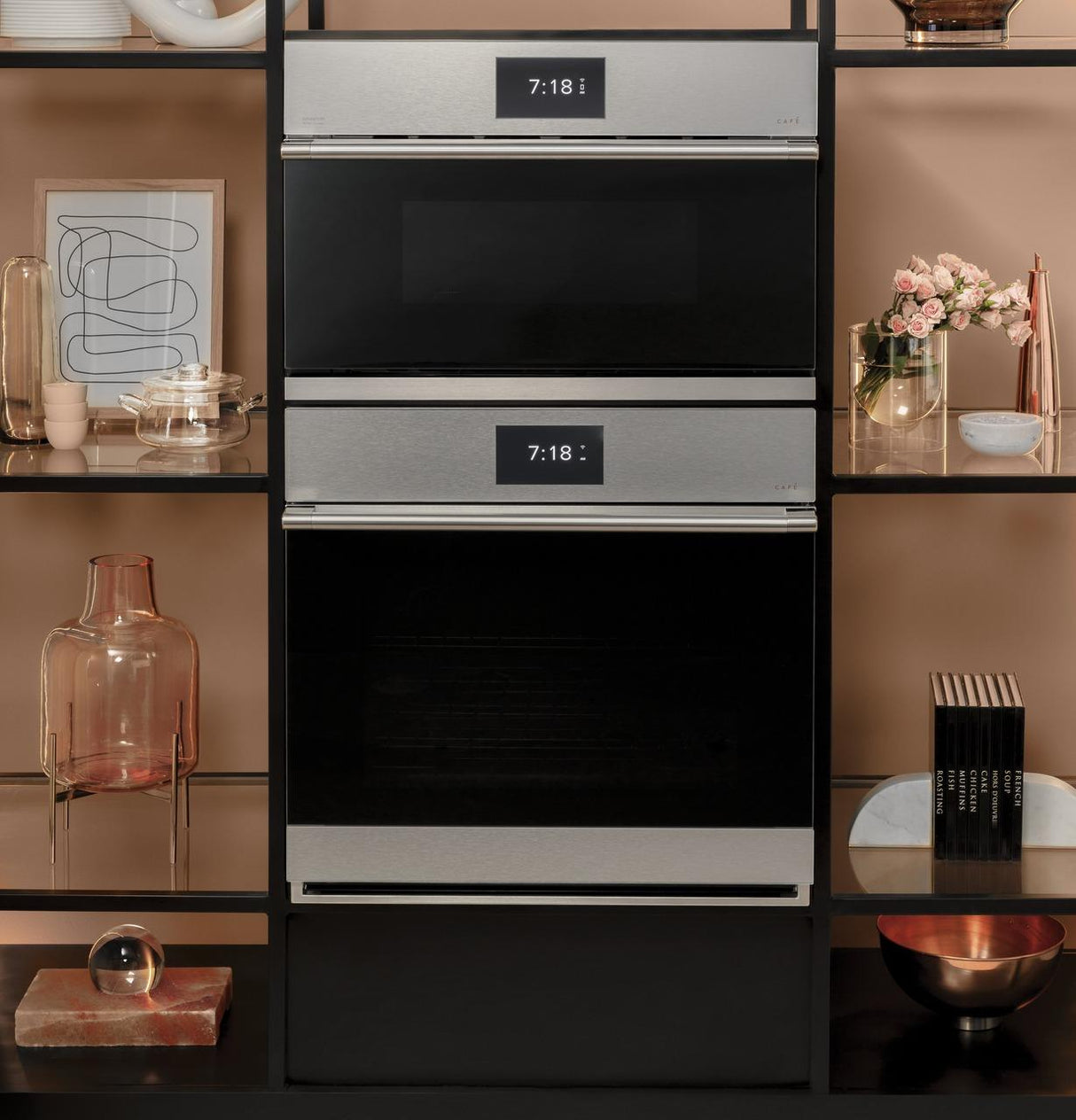 Café™ 27" Smart Single Wall Oven with Convection in Platinum Glass