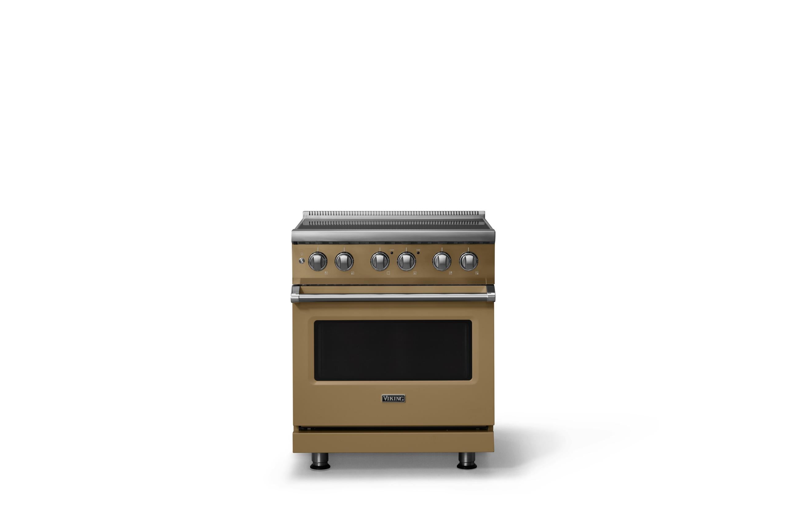 30"W. Induction Range (Finish: Golden Hour, Trim: Polished Chrome)