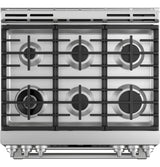 GE Cafe™ Series 30" Slide-In Front Control Dual-Fuel Double Oven with Convection Range