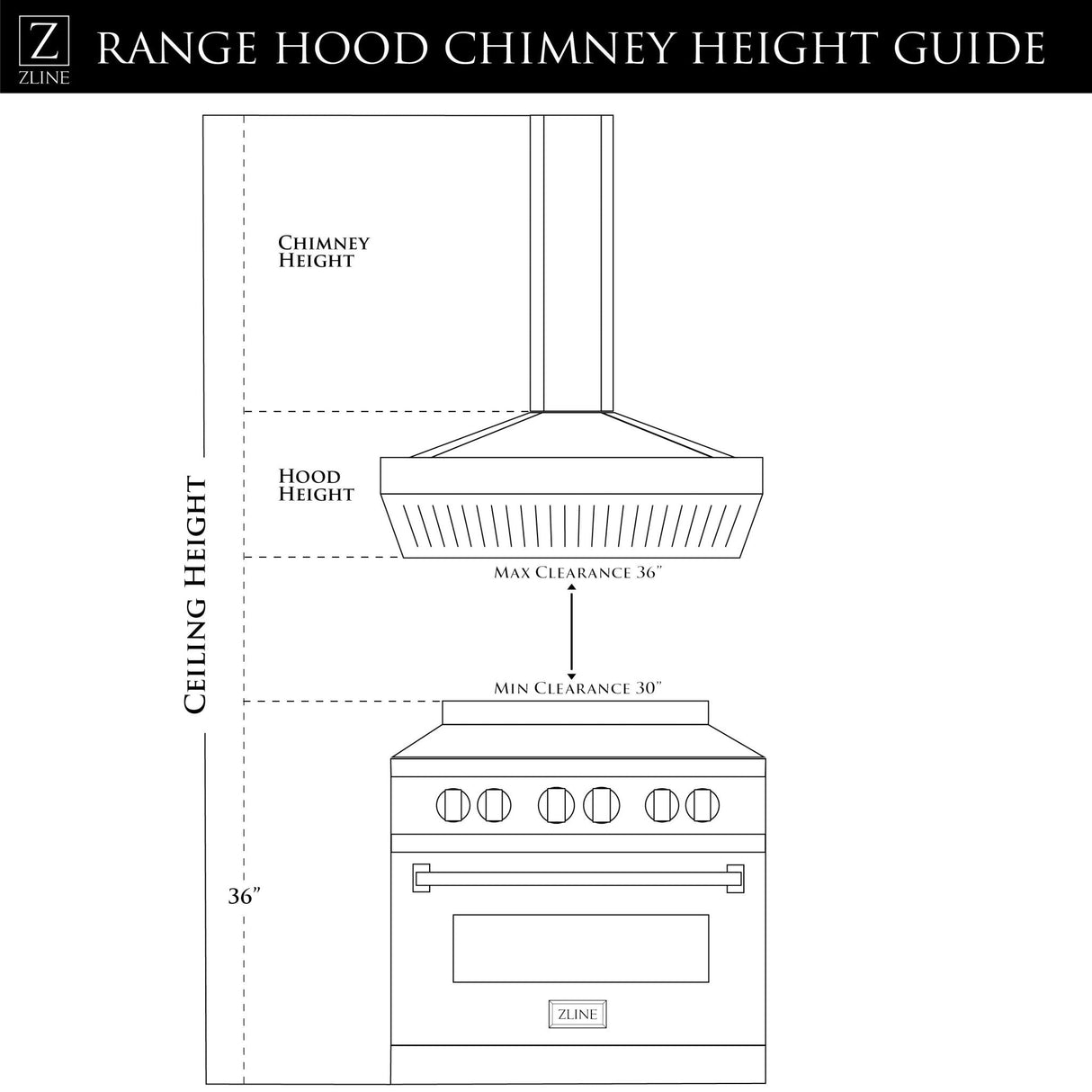ZLINE Convertible Vent Wall Mount Range Hood in Stainless Steel & Glass (KN)