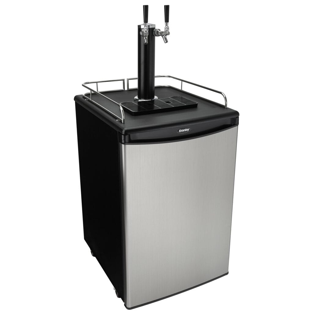 Danby 5.4 cu. ft. Dual-Tap Keg Cooler in Stainless Steel Look
