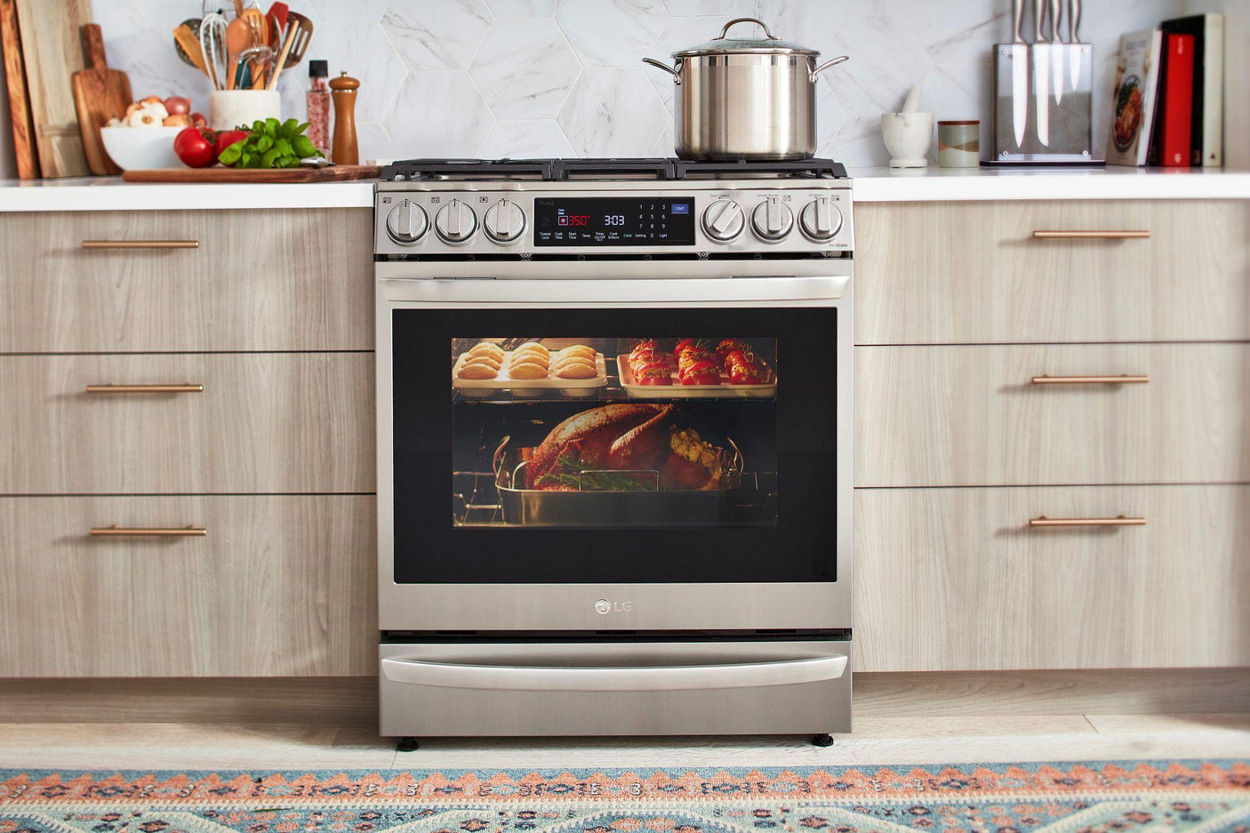 6.3 cu. ft. Smart Gas Slide-in Range with InstaView® ProBake Convection®, Air Fry, and Air Sous Vide