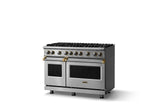 48"W. Sealed Burner Gas Range (Burner: 8b, Finish: Stainless Steel, Trim: Polished Chrome, Fuel: Propane)